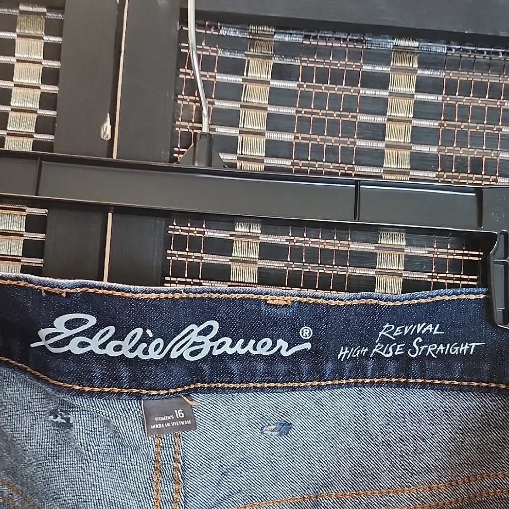 Eddie Bauer Revival high rise Womens Dark Blue Jeans Sz 16 - Picture 3 of 6